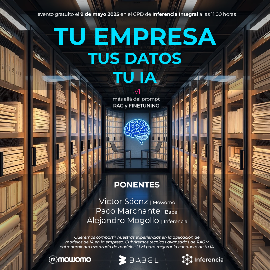 Cartel de la Primera edición de Tu Empresa, Tus Datos, Tu IA event